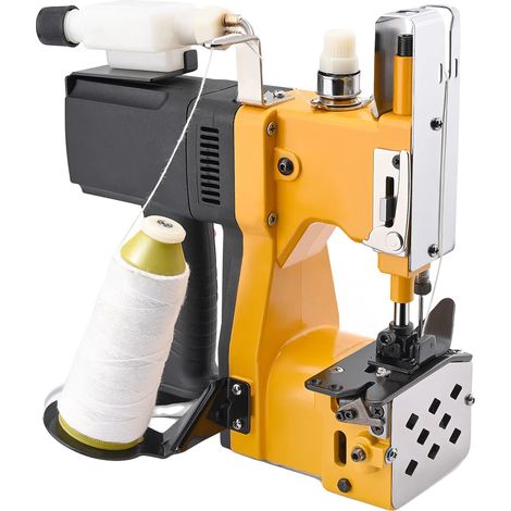 Machine à coudre électrique, 210W Ferme-sac robuste avec coupe-fil automatique, faible bruit et réservoir d'huile pour une longue durée de vie, avec réservoir d'huile, prise EU, avec réservoir d'huile (1/2)