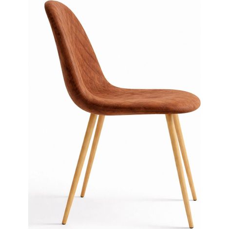 Sillas Comedor - Silla Teok Polipiel - Diamante Café