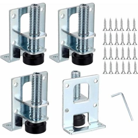 pieds meuble réglables en L avec vis support nivellement patins antidérapants adaptés aux armoires lot de 4 24 (1/5)