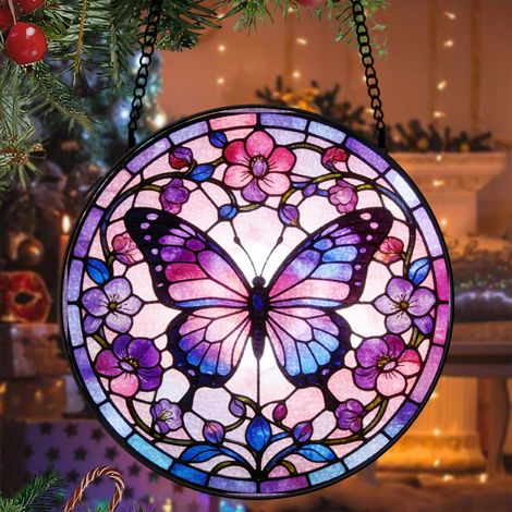 Attrape-soleil vitrail perroquet 15 cm décoration suspendue fenêtre animal lumineux cadeau anniversaire (1/5)