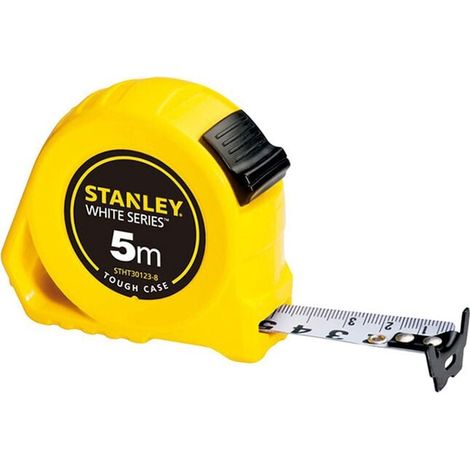 Ruban métré STANLEY Tylon 5M x 19mm - Double matériau robuste - Protection antirouille - Coffret ergonomique bi-composant - Frein de bande intégré (1/3)