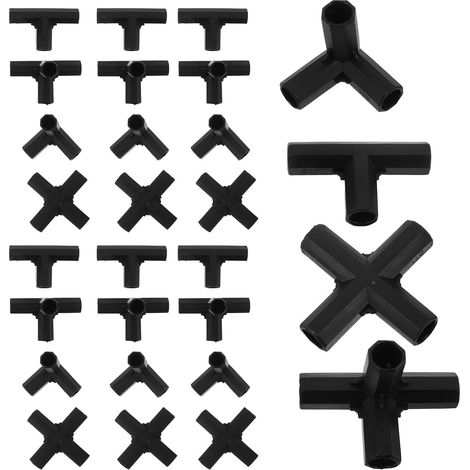 de Cadre de Serrage 3 et 4 Voies en Plastique Noir 11 MM Lot (1/5)