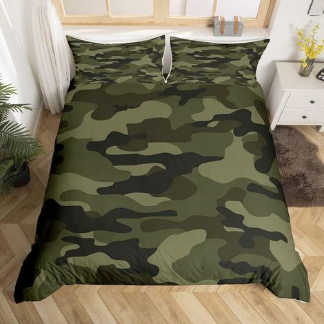 Parure de Lit 220x240cm Housse de Couette Sets de Housse de Couette Style Vert Le recueil Literie 3 pièces Parure Housse de Couette (1/5)