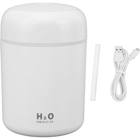 Mini Humidificateur USB Voiture avec LED Multicolore - Purificateur d'Air Portable Silencieux - Blanc (1/5)