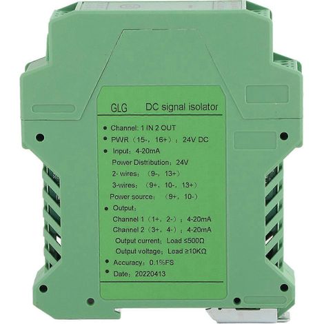 Transmetteur isolateur de signal de courant continu 24 V CC, conditionneur de signal de détection PLC 4-20 mA (4)