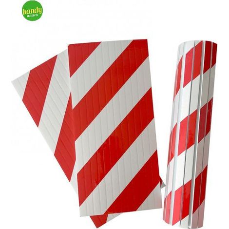 Protezione Adesiva Colonna Bolis Italia 10x50x1,5cm Bianco/Rosso