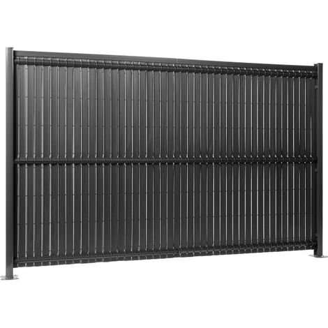 Easycloture – Brise-vue occultant PVC maille 55 – Hauteur 1m53 – Longueur 2m50 – Gris anthracite – Traitement anti-UV pour durabilité (1/4)