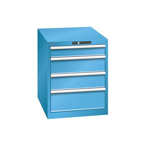Cajonera con 4 cajones  A x P x H 564 x 724 x 700 mm  azul
