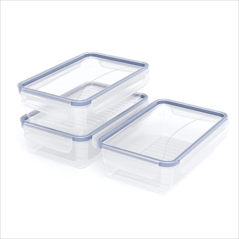 lot de 3 boîtes plastique alimentaires 1,5 L à clips (1/5)