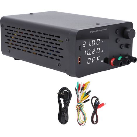 Alimentation DC Variable 0-0-10A, commutation réglable régulée pour banc de laboratoire, écran LCD à 4 chiffres de haute précision (1/5)