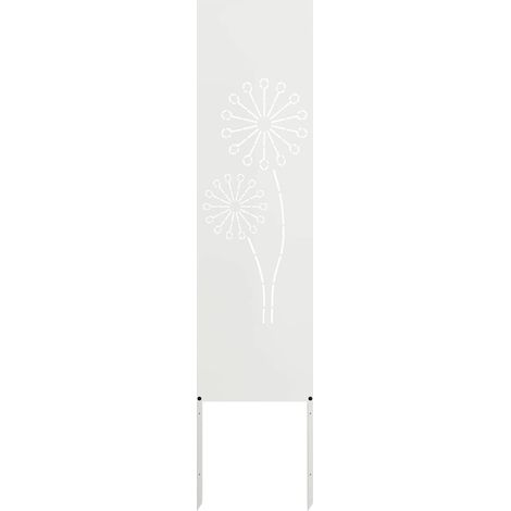 Écran de confidentialité de jardin Fretwork Blanc 32 x 140 cm (1/5)