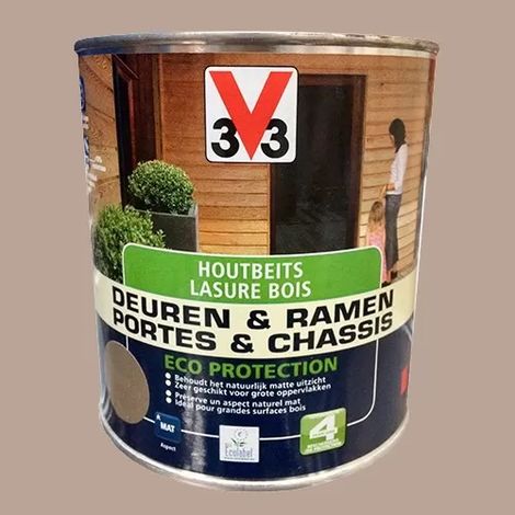 V33 Lasure Portes et chassis 4 ans Eco Protection Terre glaise 0,75 L (1/2)