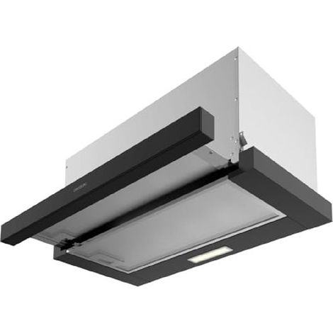 Cappa aspirante convenzionale Flux CM 602200 Inox B larga 60 cm, acciaio inox, potenza di aspirazione di 220 m3/h, motore da 70 W, classe B, controllo meccanico, 3 livelli di potenza e luce. (1/5)