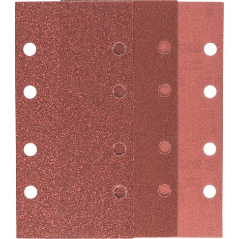 Bosch 2609256A86 Hoja de lija 93x185 8P-línea Velcro Set DIY para lijadoras orbitales 10 uds (1/4)