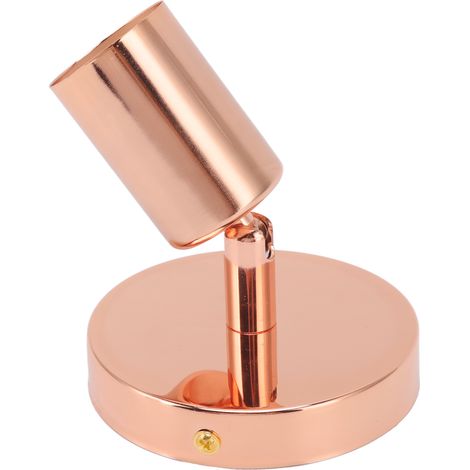 E27/E26 Wandlampenfassung, verstellbar (180° nach oben und unten), dekorative Lampenfassung aus Eisen für Schlafzimmer und Wohnzimmer, Roségold (1/5)