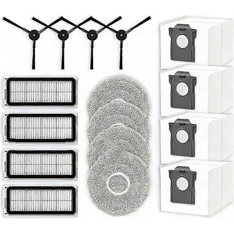 Pour Cecotec Conga X50 / X – Treme pièce détachée Accessoires Side Brosse HEPA Filtre Serpillière Sac à poussière (1/5)