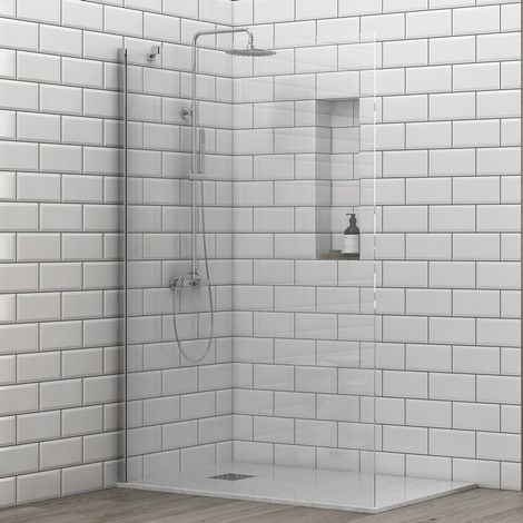 Doccia walk in 70 cm con staffa diagonale vetro trasparente   KS2800C kamalu