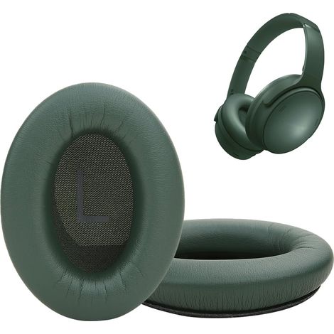 Almohadillas de repuesto para Bose QuietComfort 45 QC35 QC35ii QC25 QC15 con espuma viscoelástica mejorada (verde ciprés) (1/5)