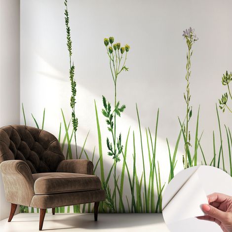 Carta da parati autoadesiva - Fotomurale adesivo - design elegante - stile moderno - Flora delicata 250x250 cm (1/5)