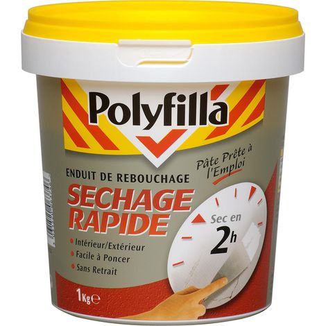 Enduit De Rebouchage Polyfilla - Séchage Rapide Pâte 1 Kg