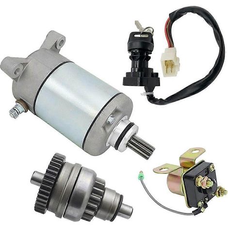 Compatible avec les démarreurs des UTV Athletic, Scrambler 500 4x4 et Magnum 425 2x4, kit comprenant pignon de démarreur et relais à clé 3084981 3090188 18645 (1/5)