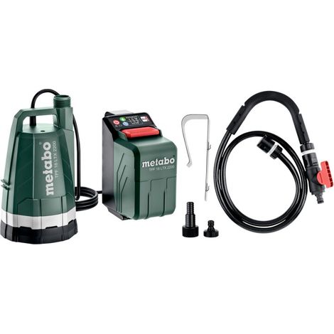 Akku-Tauch- und Regenfasspumpe TPF 18 LTX 2200 (601729850) Metabo + Gartenbrause GB 7 (0903060778) (1/4)