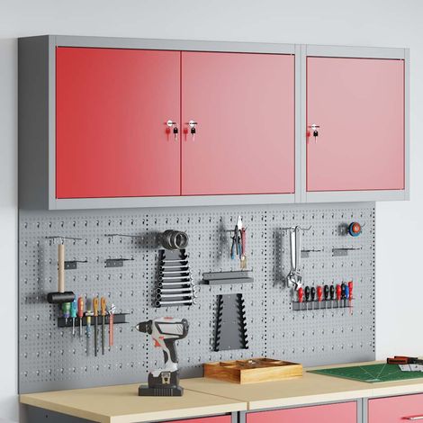 Werkzeugschrank-Set 5 pcs Rot Pulverbeschichteter Stahl (1/5)