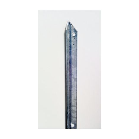 Cloture & Jardin – Piquet de clôture T galvanisé 2 mètres – Acier électrozingué – Structure perforée pour grillage – Section 30x30 mm