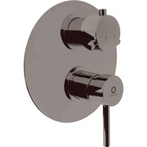 Mitigeur douche encastrable SEINA avec arrêt automatique laiton gris métal brossé (1/2)