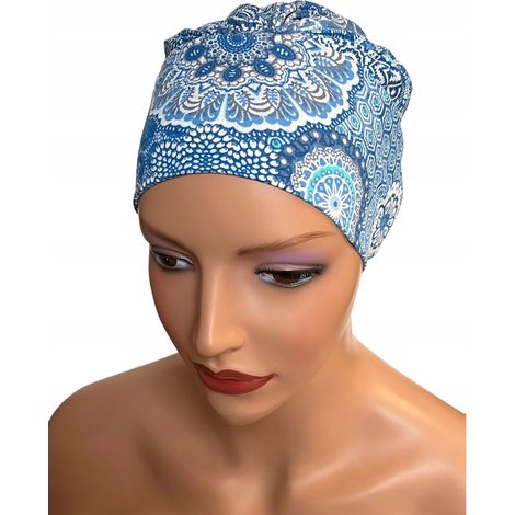 Turbante Jasmina 307, sombrero de viscosa arrugada a la moda, también para después de la quimioterapia. (1/5)