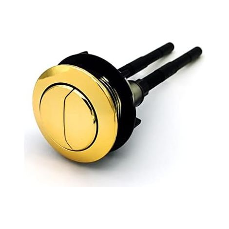 Double bouton poussoir pour réservoir de toilettes, forme ronde (1/4)