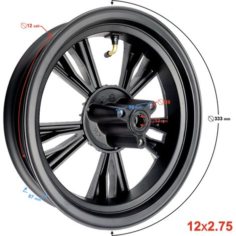 Vorderradfelge 2,75-12 E-Max