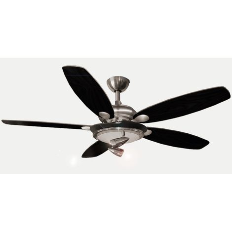 DOMAIR MILORD - Ventilateur de Plafond - Avec Globe et Spots - 60 Watts - Diamètre 132 cm - 3 Vitesses - Commande à Tirette - No (1/5)
