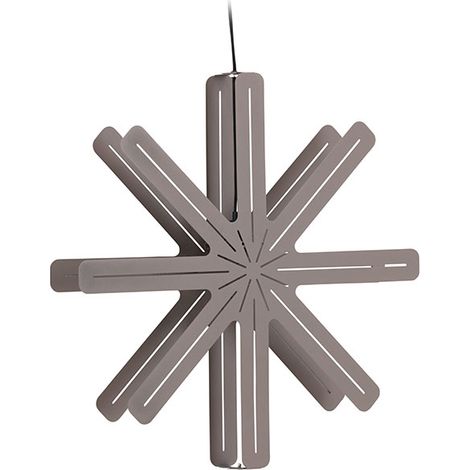 Säfsen Weihnachtsstern mit Licht Stahl Ø60 cm Pendelleuchte mocca.