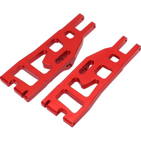 bras oscillants inférieurs avant pour camion RC 1/6, en alliage d'aluminium usiné CNC, légers et légers (rouges). (1/5)