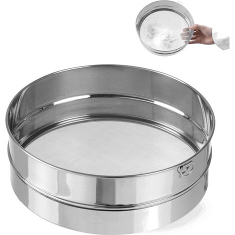Setaccio a maglie fitte per panificazione, diametro 247 mm, in acciaio - Hendi 637807 (1/3)