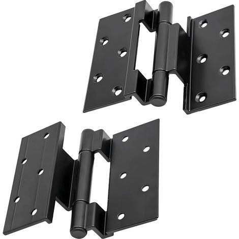 Qrity 2 Pièces Charnière De Porte, Charnières de Porte à Battant, Profilées en Aluminium 50, Pliable Charnière, Convient pour Fenêtres, Armoires