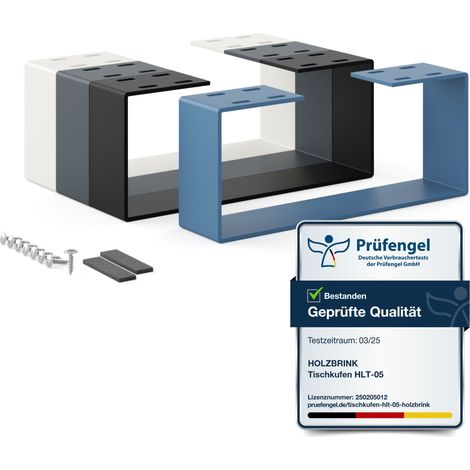 HOLZBRINK Tischbeine Metall Distant Blue 1 Stück Tischkufen/Tischgestell für Couchtisch, Esstisch, Schreibtisch, Sitzbank Möbelfüße size: 37x15cm