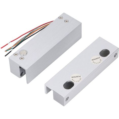 Electric bolt lock for glass doors, with feedback signal, integrated security access control system, DC 12V, for right-hand side, frameless (1/5)