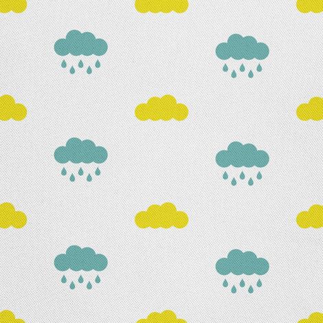 Telas decorativas para exteriores estilo oxford con estampado de nubes de lluvia. (1/5)
