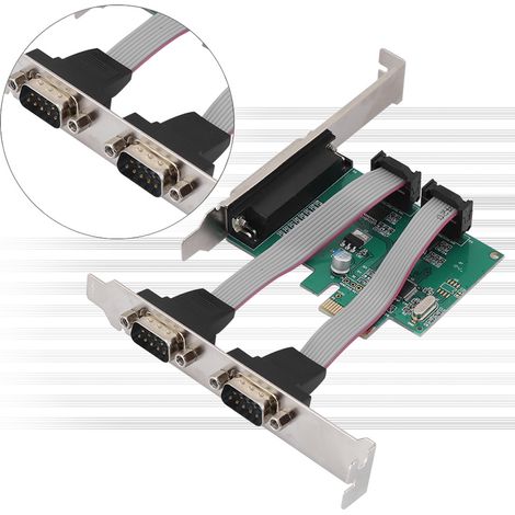 Carte d'extension PCI avec 2 ports série et 1 port parallèle pour ordinateur de bureau (1/5)