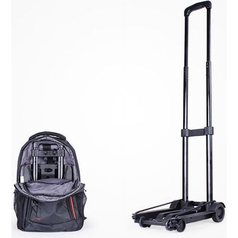 Ce petit chariot pliable à deux roues est facile à transporter. Version améliorée du chariot classique, son format compact et pliable le rend idéal pour les voyages, le shopping, le bureau et les aéro (1/5)