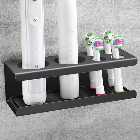 Porte Brosse À Dents Mural,Support Brosse A Dent Electrique,Support Brosse A Dent Rangement,Acier Inoxydable Sus304 Pot Bros[CA150] (1/5)