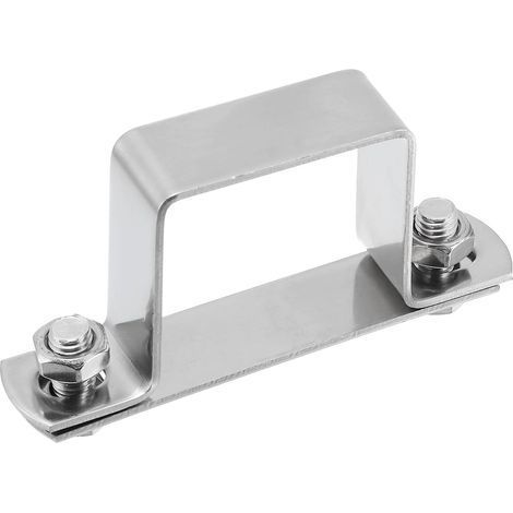 Support de fixation en forme de U, 45 mm x 45 mm, barre en acier inoxydable 304, support de sécurité pour porte, fenêtre, abri de jardin, barre fermée (1/4)