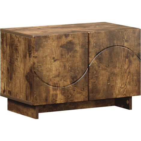 Supporto TV 60 x 34.5 x 40 cm Rovere Fumo Legno ingegnerizzato vidaXL (1/5)