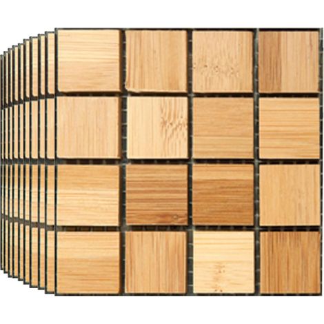 Autocollant Mural 30 Pièces, Imperméable Mosaique Stickers Carrelage Adhesif Mural Salle de Bain Muraux Adhesive pour Cuisine, DIY Stick Tile Carreaux Decoratif Papier(10X10CM) (MSC054) (1/5)