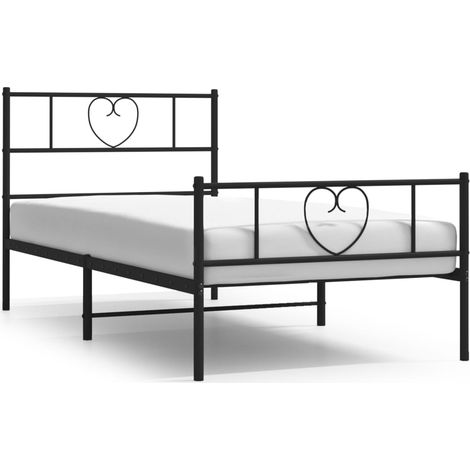 Maison Exclusive - Giroletto con Testiera e Pediera Metallo Nero 107x203 cm (1/5)