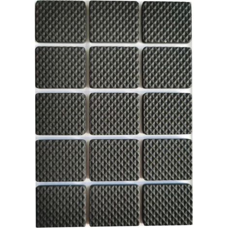 Lot de 30 patins antidérapants en caoutchouc pour pieds de table et chaise (2,7 x 2,7 cm)