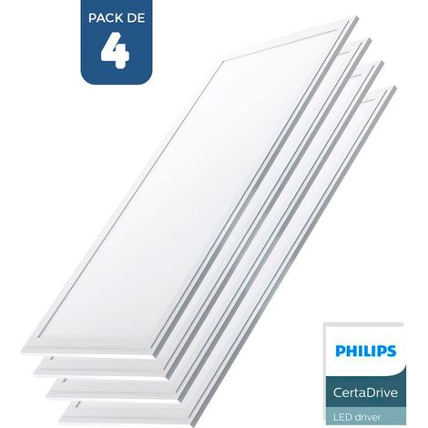 Pack De 4 Paneles LED Slim 120X30 Cm -  Driver Philips - 44W - - Blanco Frío (1/5)
