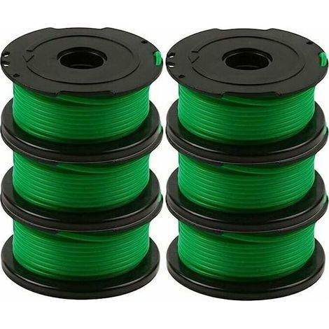 Ulisem – Lot de 6 bobines de fil pour débroussailleuse 6m – Compatible Black & Decker GL7033 GL8033 GL9035 – Matériau durable pour coupe précise (1/5)